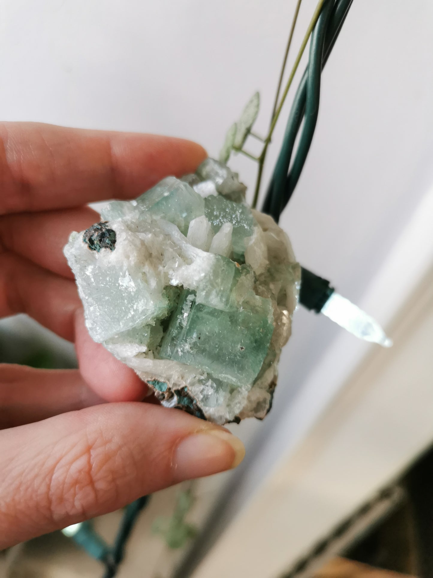 Green Apophyllite with stilbite