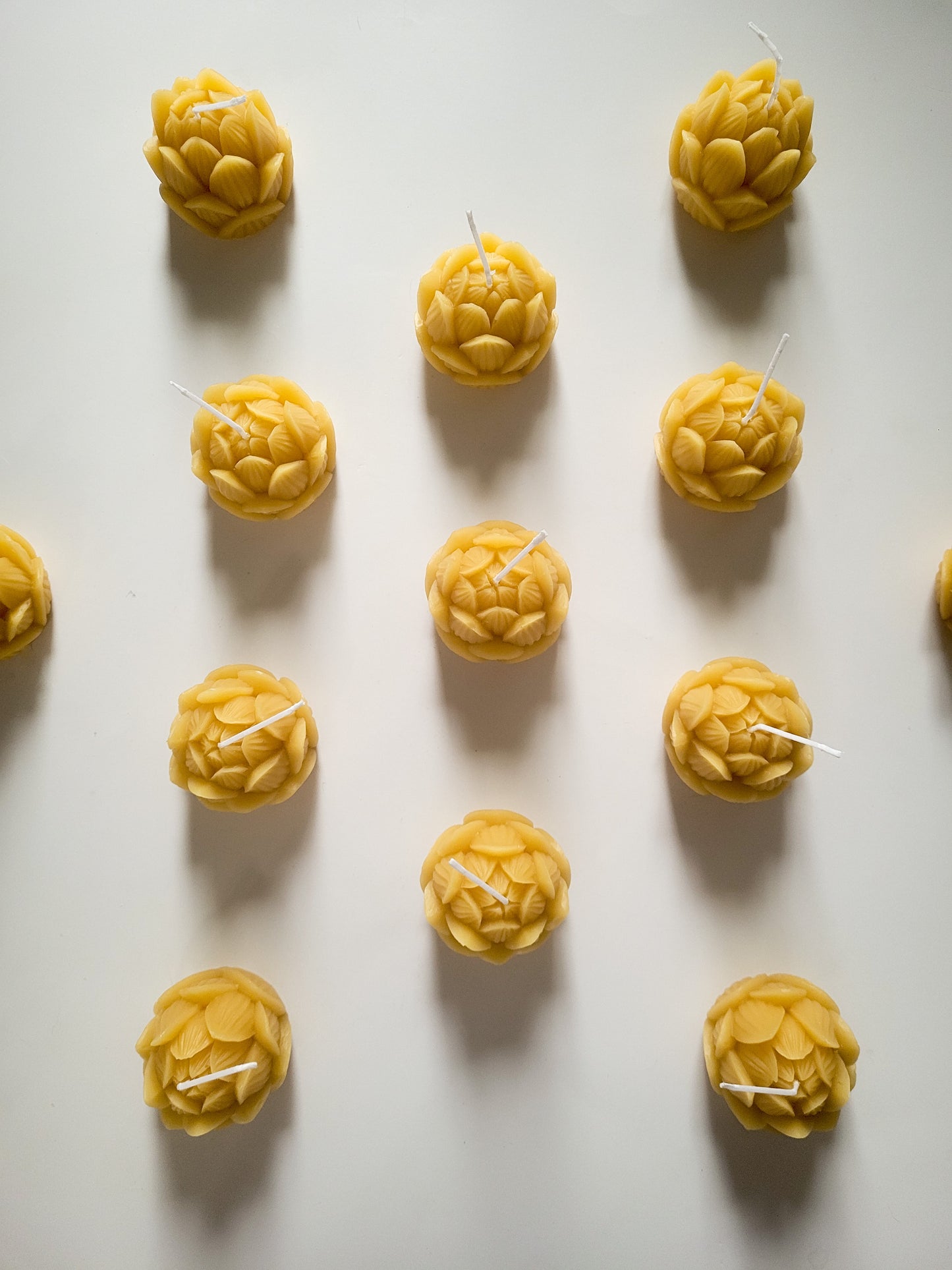 Beeswax Lotus Candles