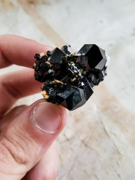 Black Tourmaline clustered on matrix #3