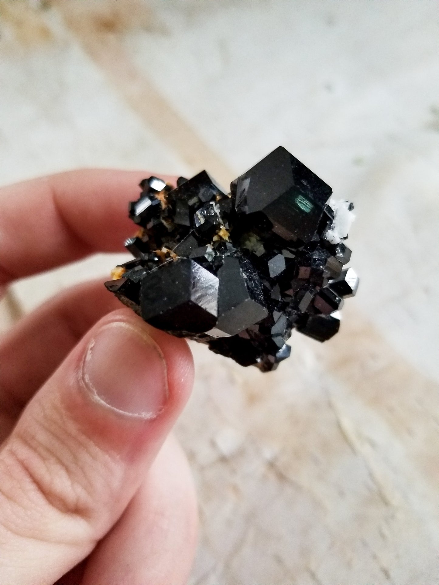 Black Tourmaline clustered on matrix #3