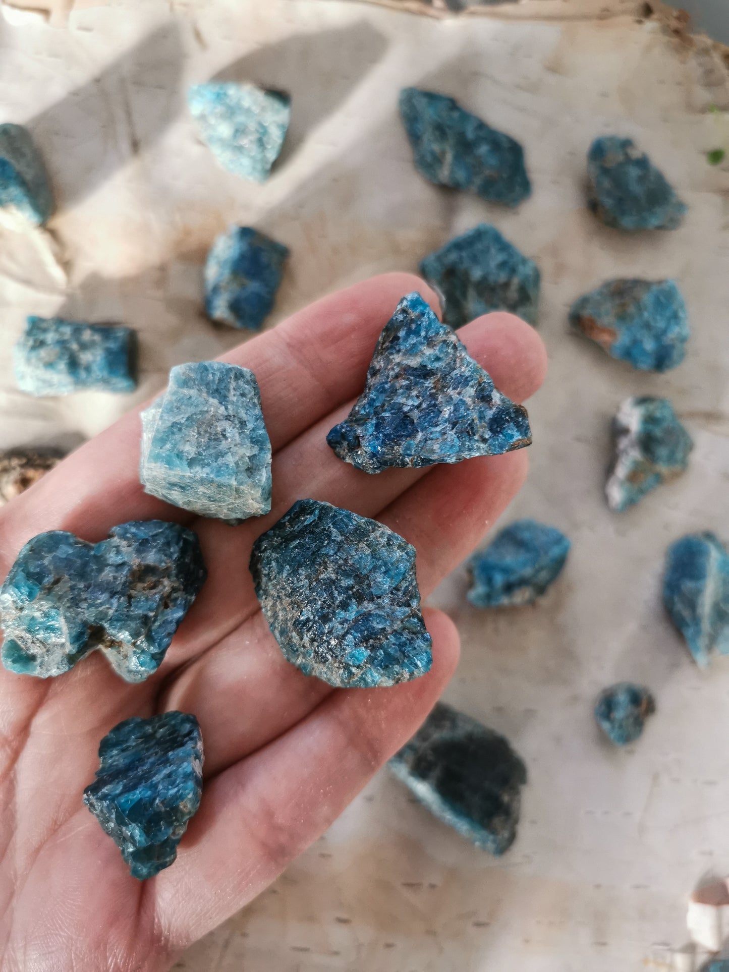 Blue Apatite chunks