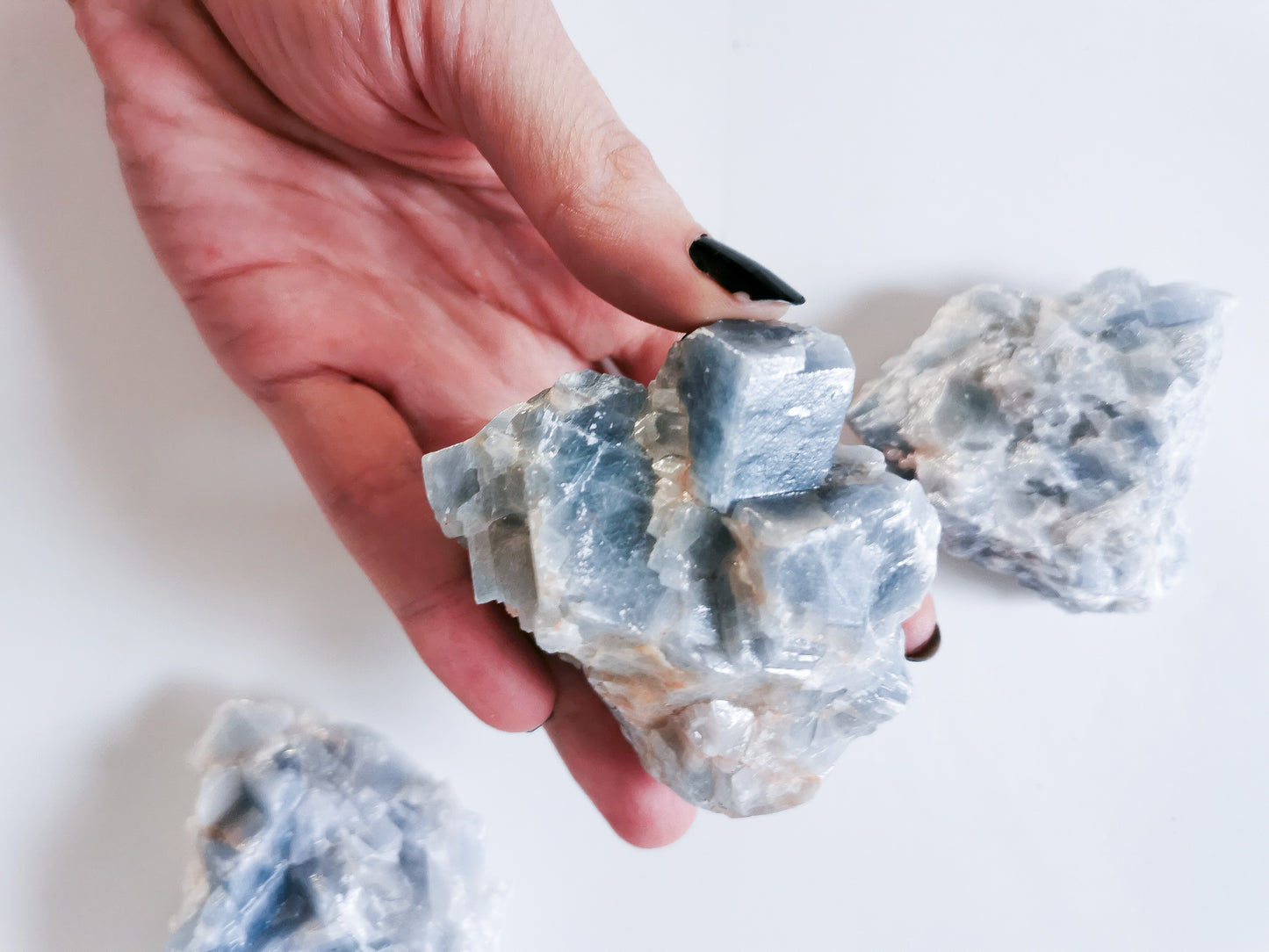 Blue Calcite Chunks