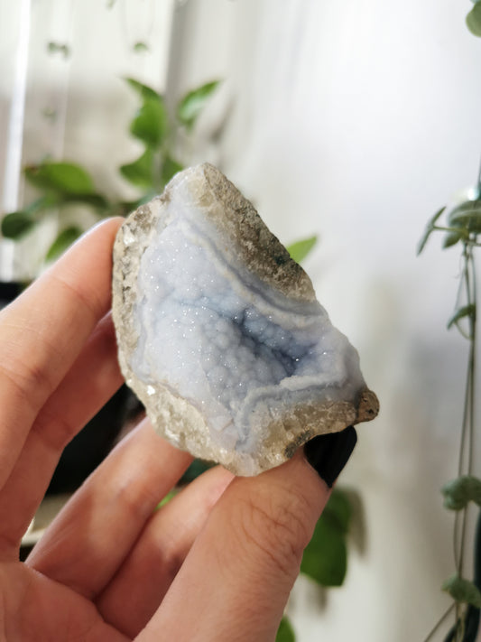 Blue Lace Agate Raw and Druzy #1