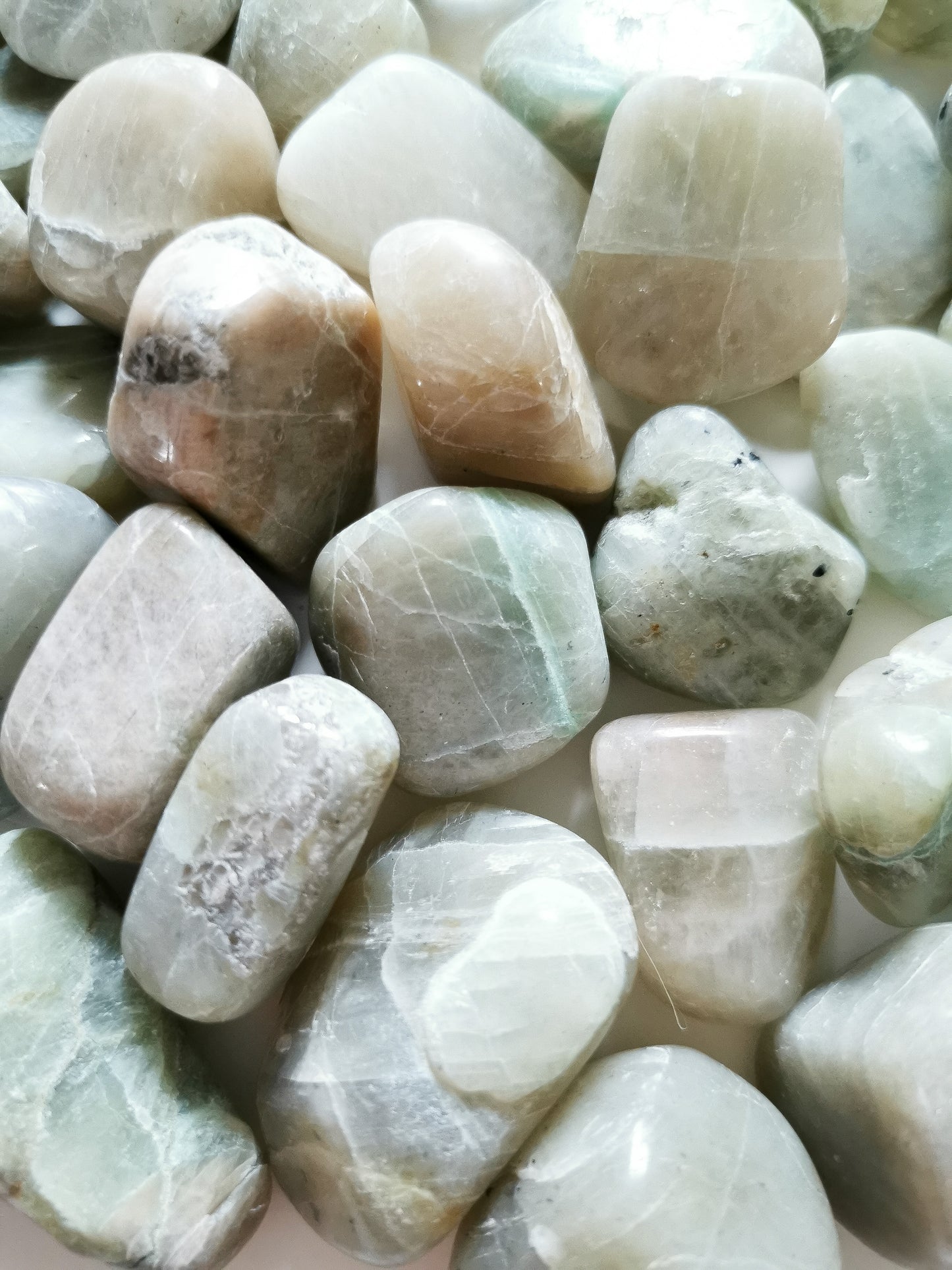 Garnierite Green Moonstone tumbles