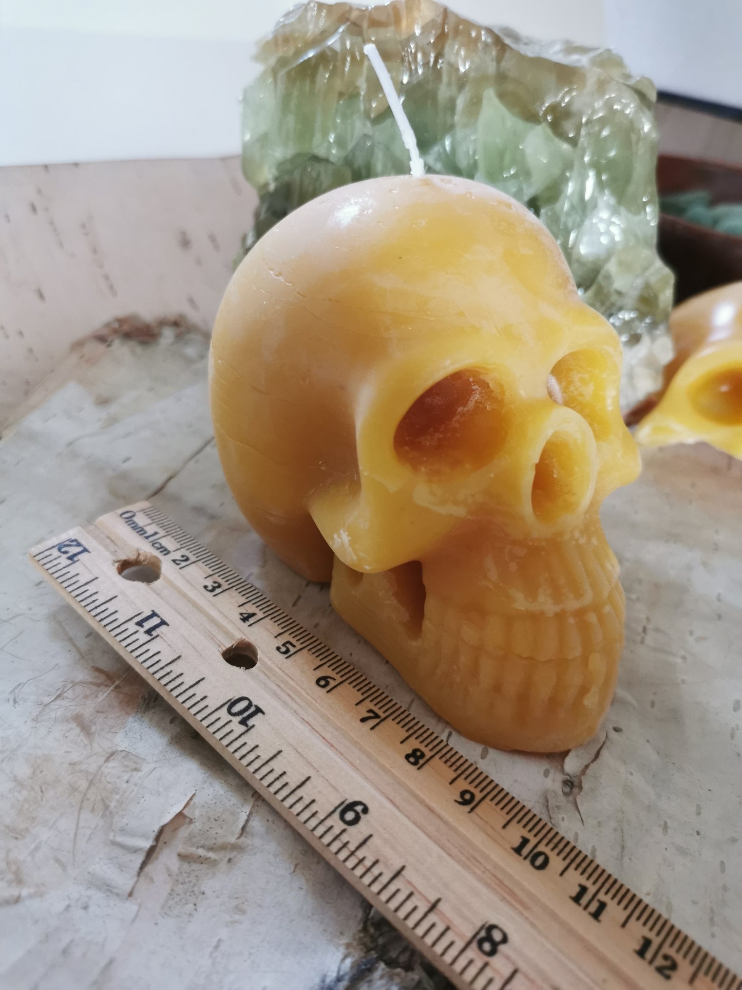 Beeswax Skull Candles