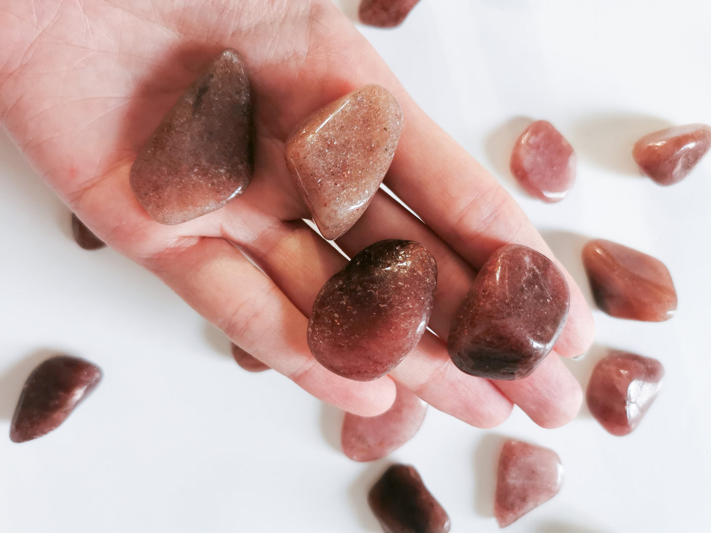 Strawberry Quartz Tumbles